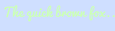 Image with Font Color CCFFB9 and Background Color CFDFFF